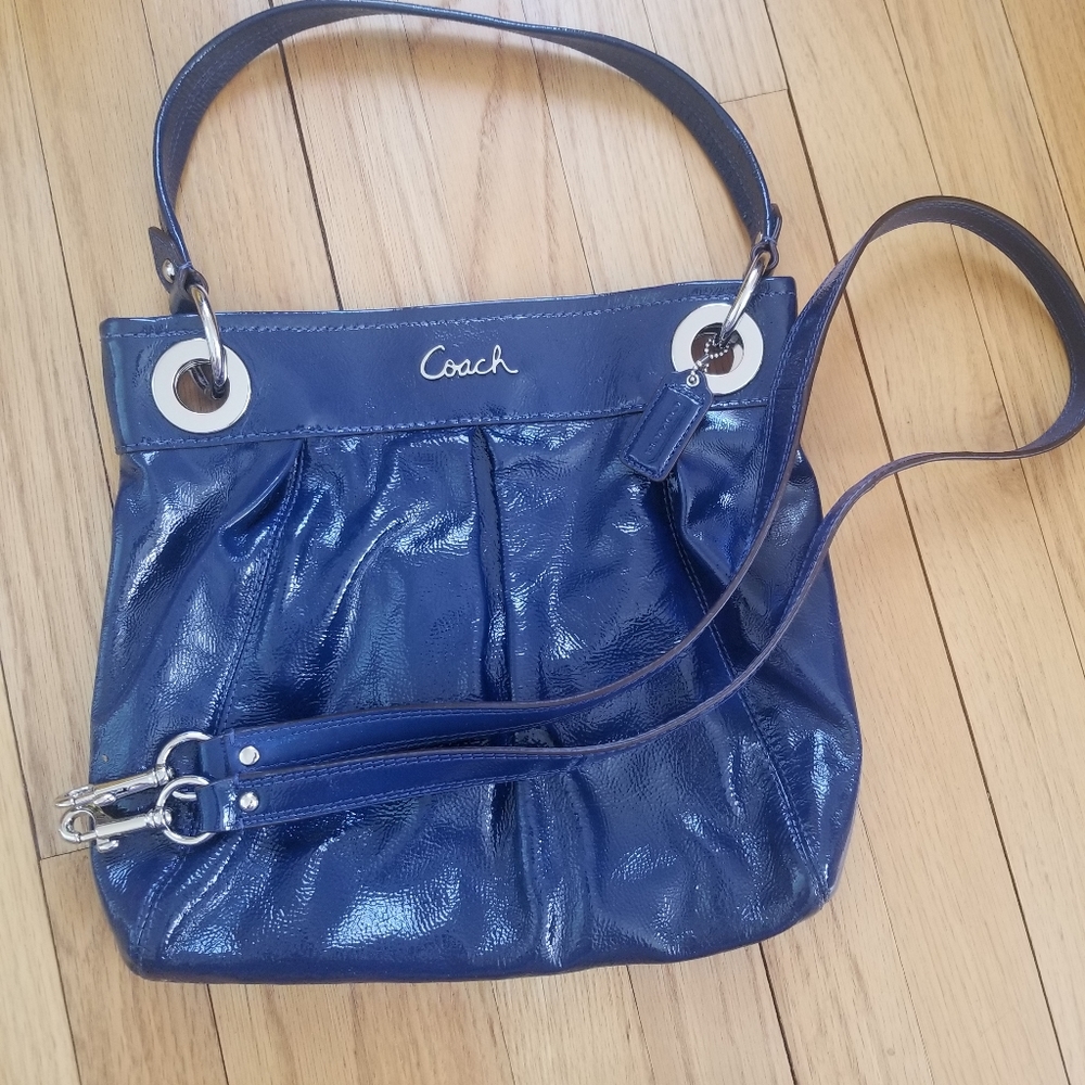 Coach Ashley Hippie Colbalt Blue Crossbody Satchel